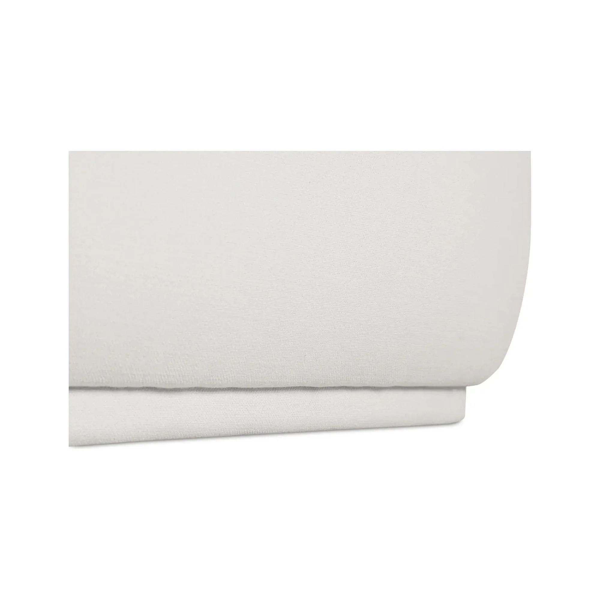 Moe’s Home Collection Marion Rectangular White Ottoman - Image 8