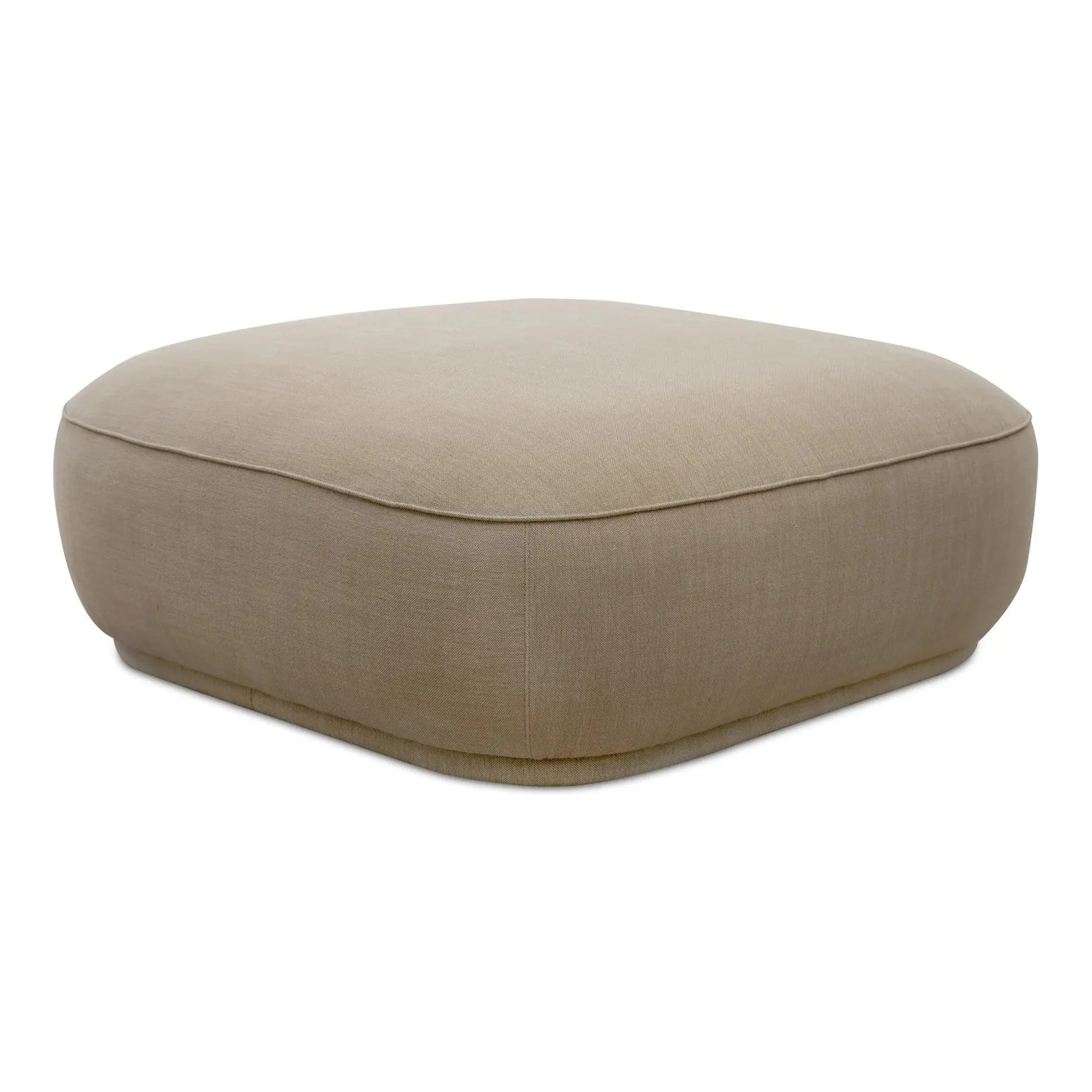 Moe’s Home Collection Marion Beige Square Ottoman - Image 4