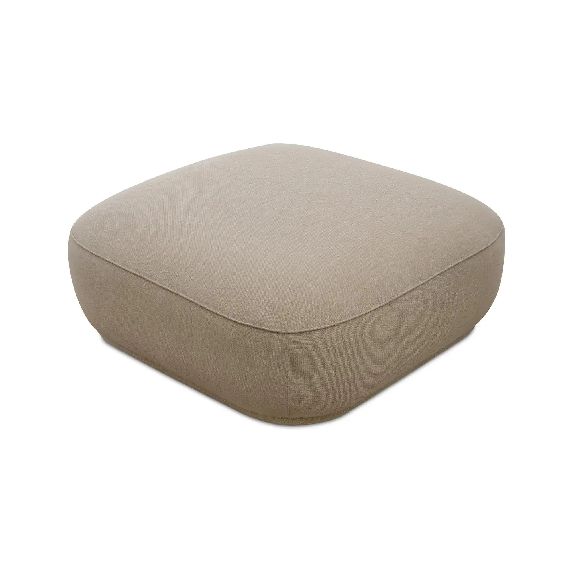 Moe’s Home Collection Marion Beige Square Ottoman - Image 5