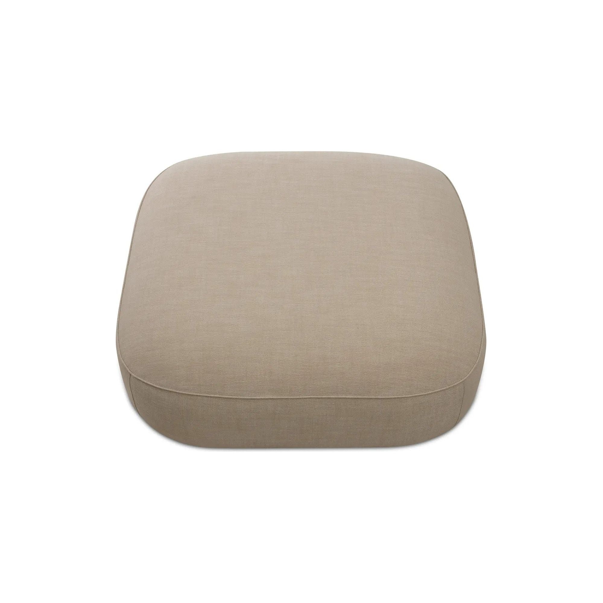 Moe’s Home Collection Marion Beige Square Ottoman - Image 7