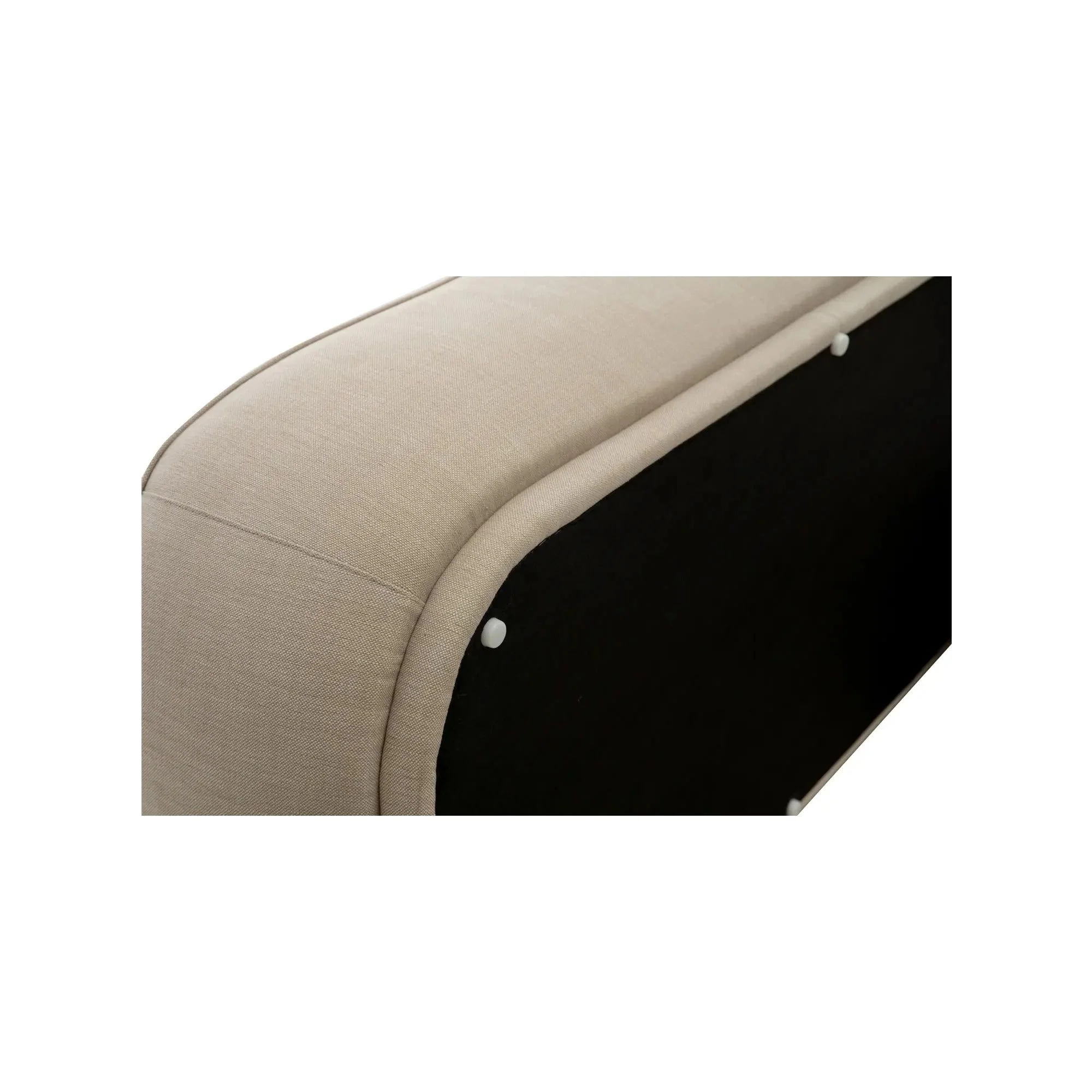 Moe’s Home Collection Marion Beige Square Ottoman - Image 9