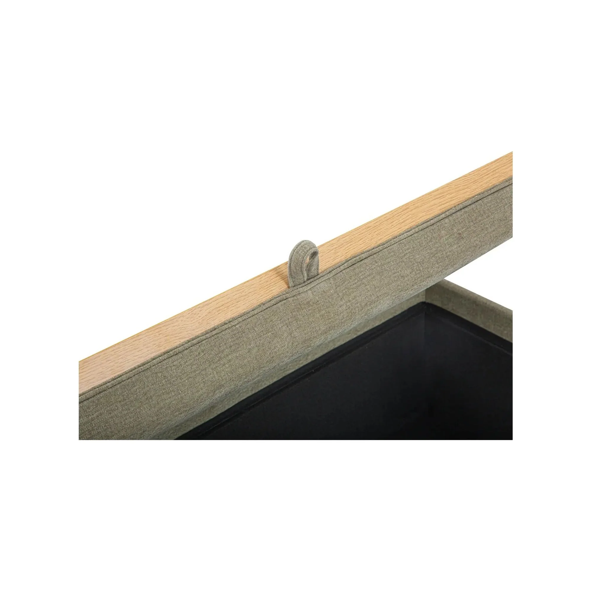 Moe’s Home Collection Montana Storage Washed Green Ottoman - Image 10