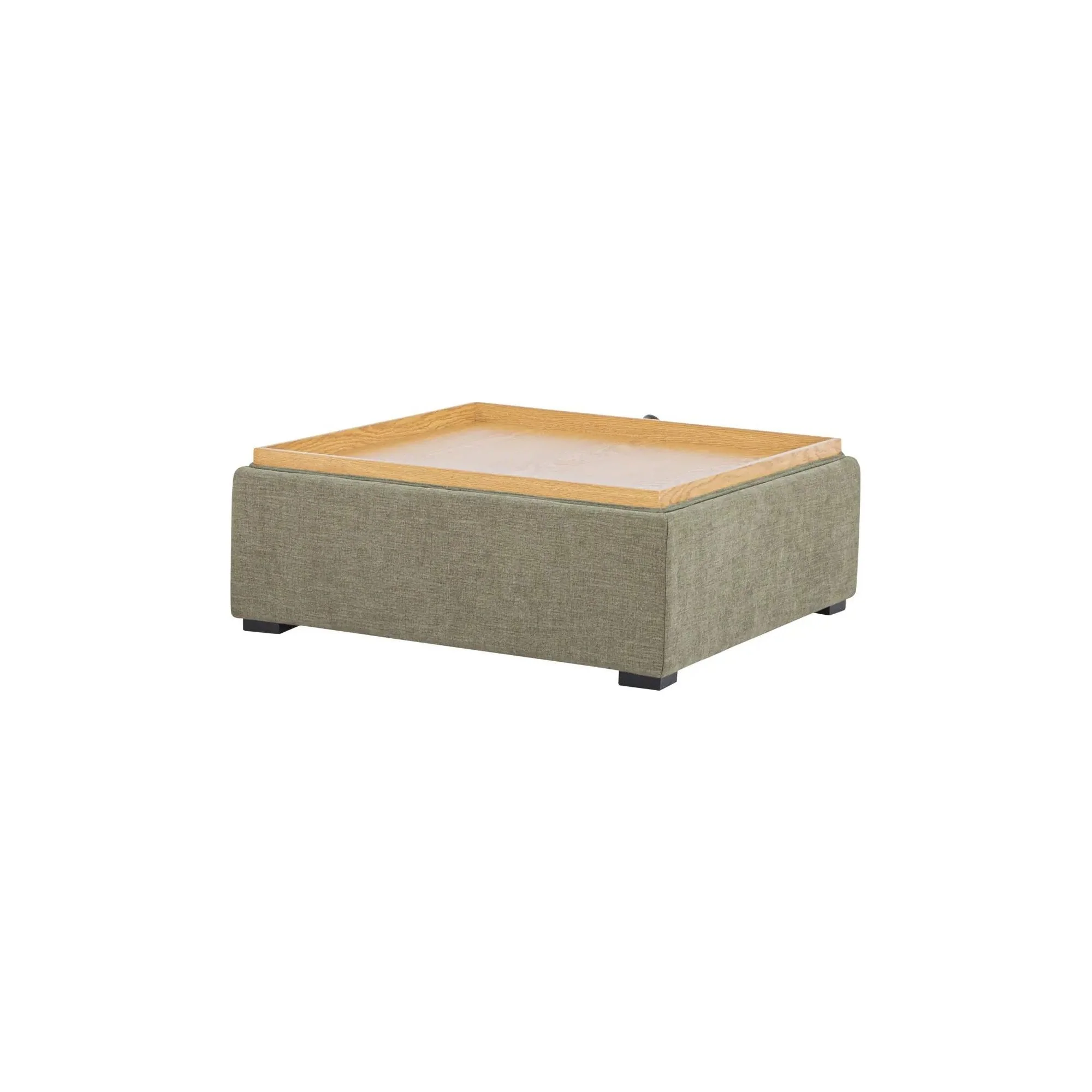 Moe’s Home Collection Montana Storage Washed Green Ottoman - Image 3