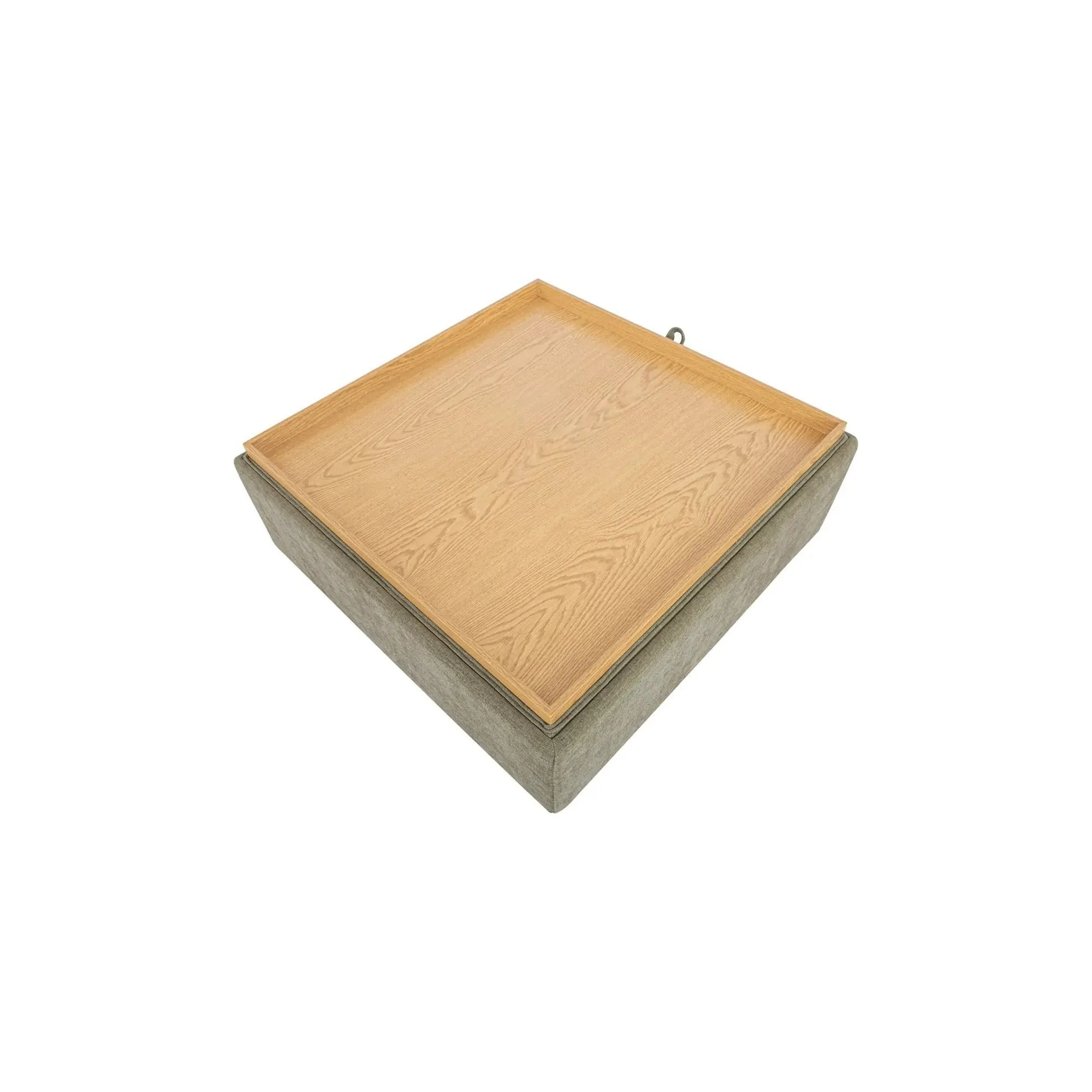 Moe’s Home Collection Montana Storage Washed Green Ottoman - Image 5