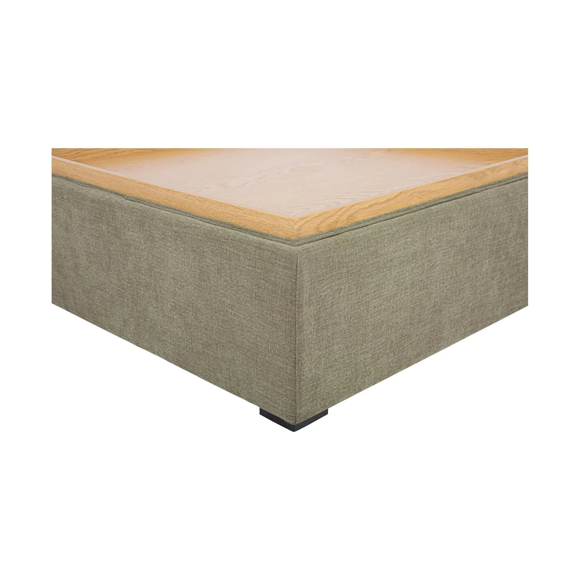 Moe’s Home Collection Montana Storage Washed Green Ottoman - Image 8