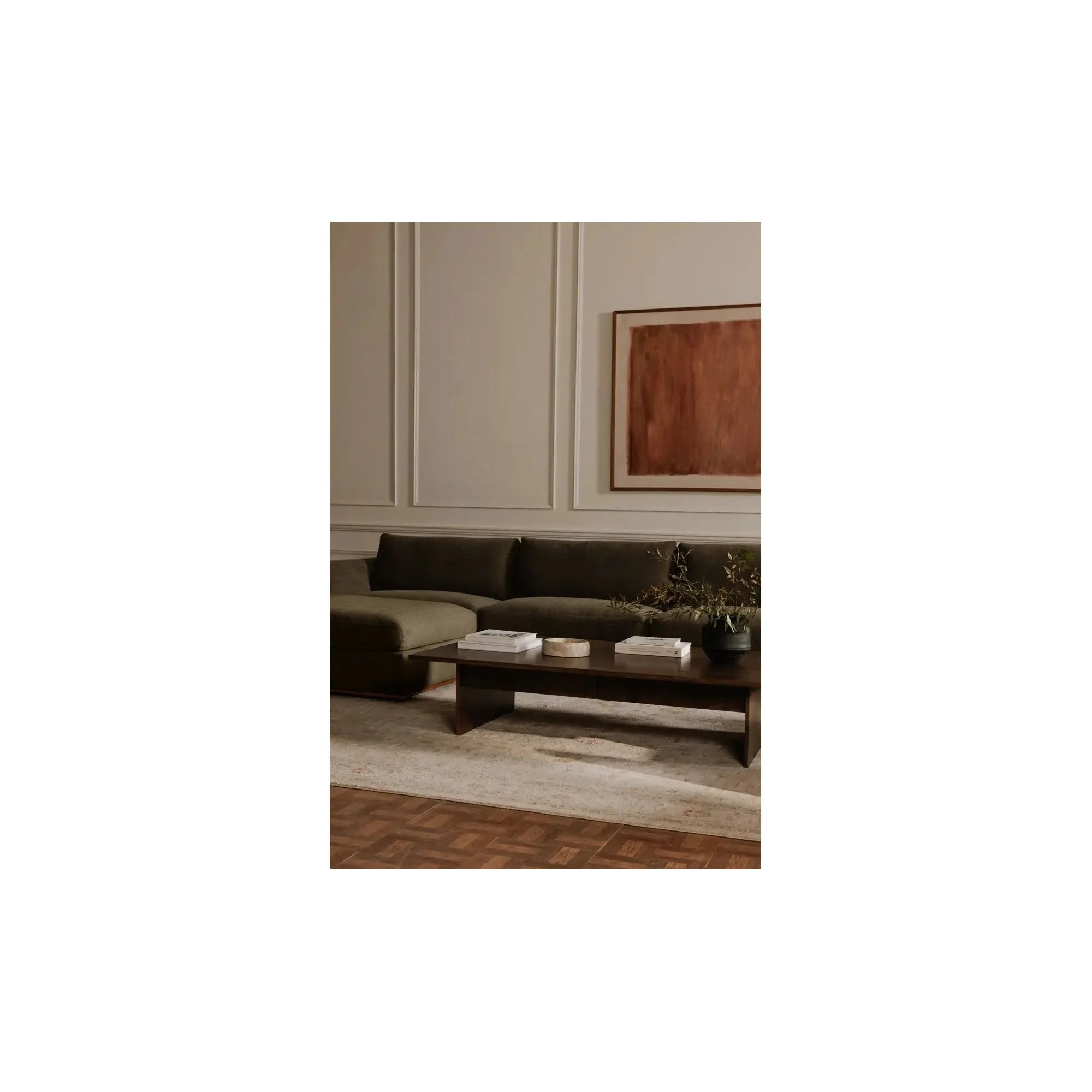 Moe’s Home Collection Rue Deep Green Ottoman - Image 3