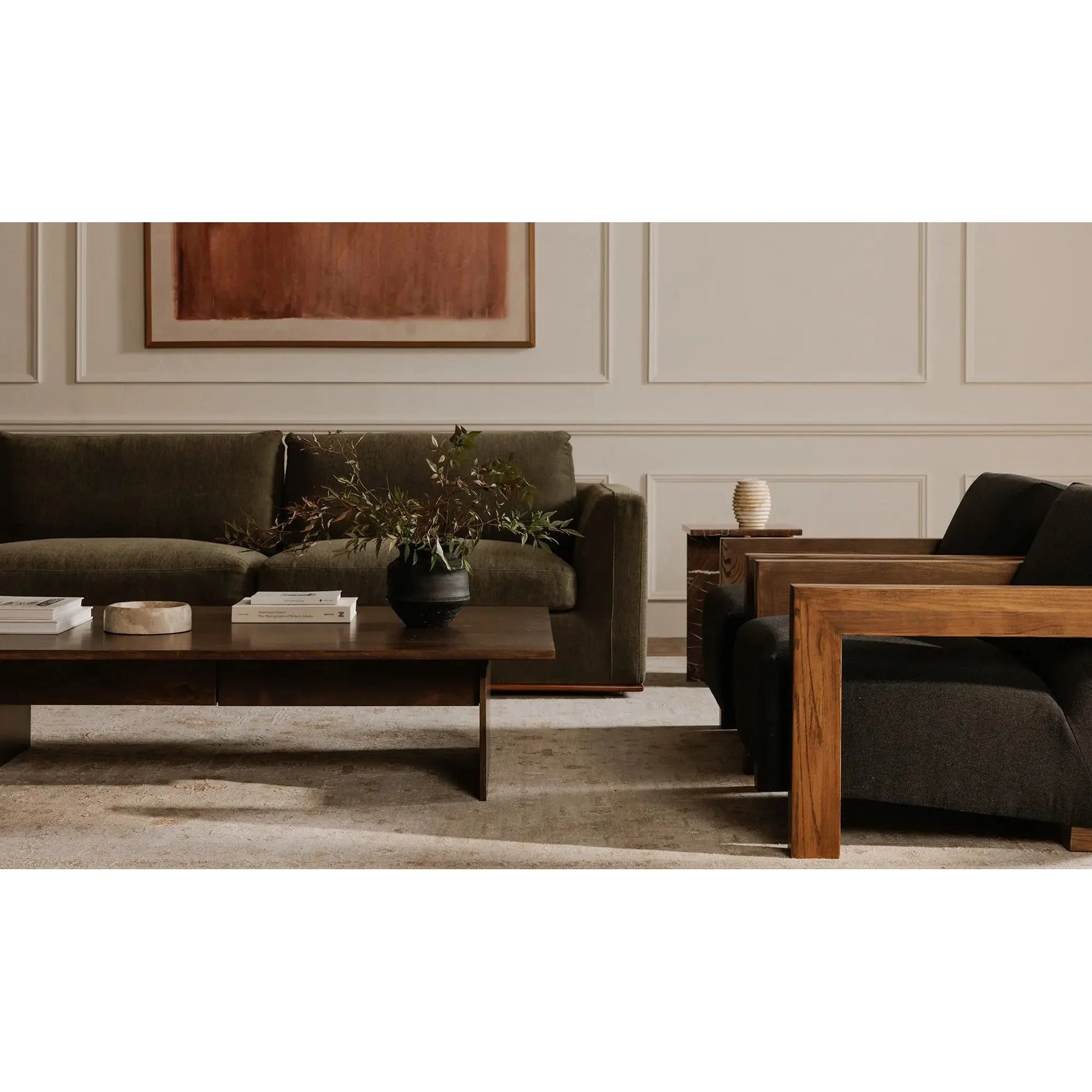 Moe’s Home Collection Rue Deep Green Ottoman - Image 5