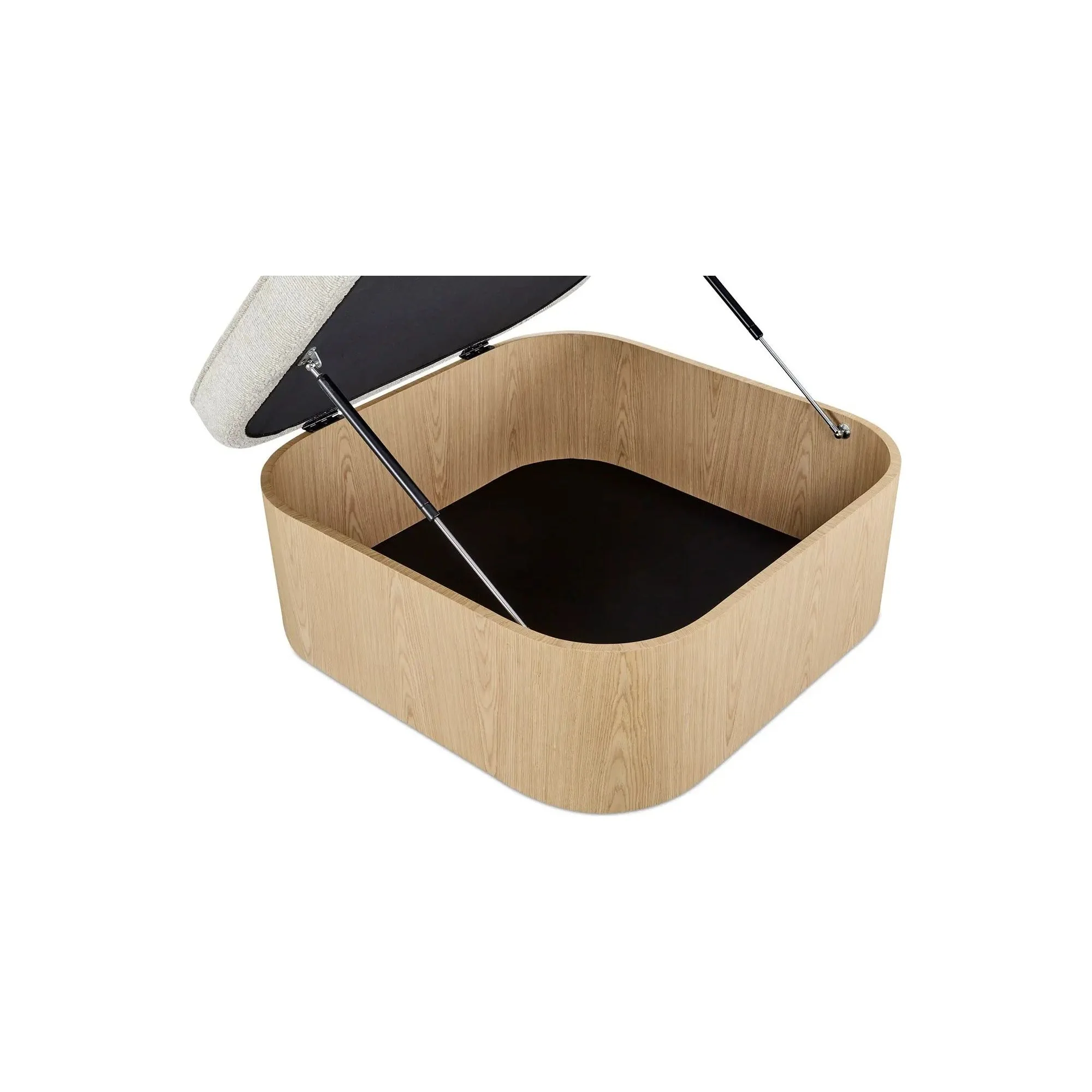 Moe’s Home Collection Sonny Flecked Oatmeal Storage Ottoman - Image 10