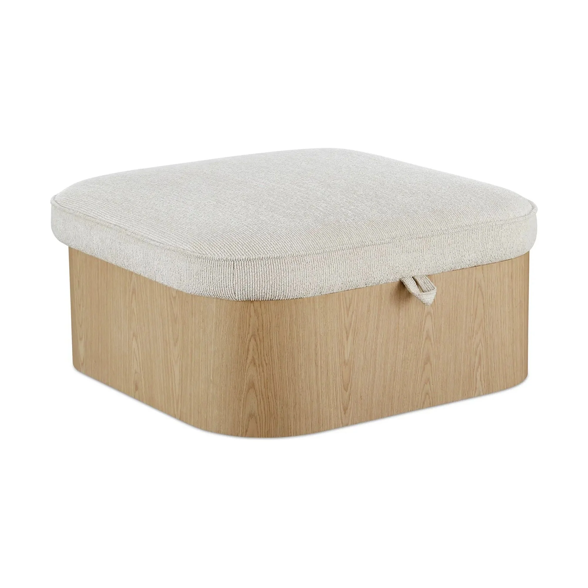 Moe’s Home Collection Sonny Flecked Oatmeal Storage Ottoman - Image 5