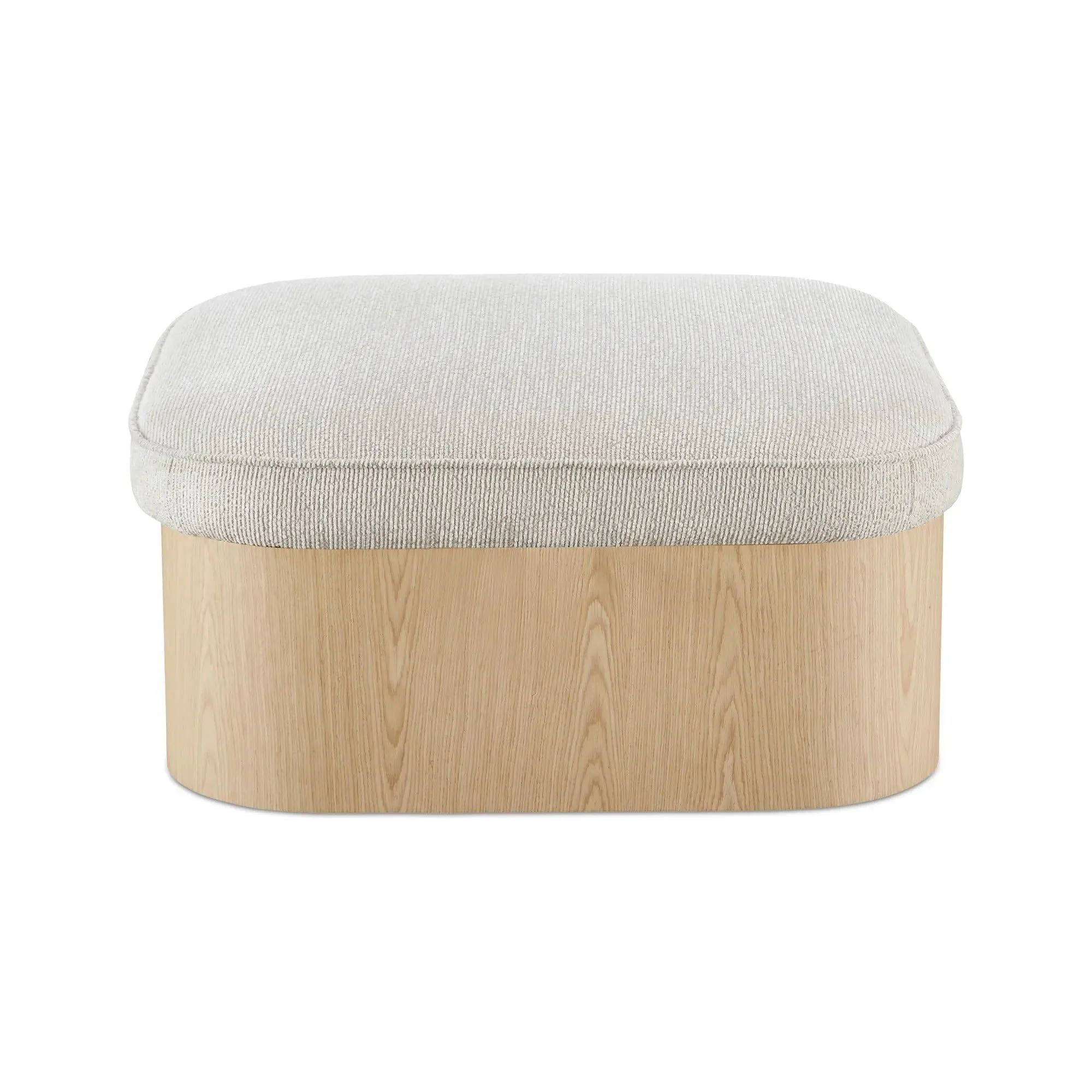 Moe’s Home Collection Sonny Flecked Oatmeal Storage Ottoman - Image 8