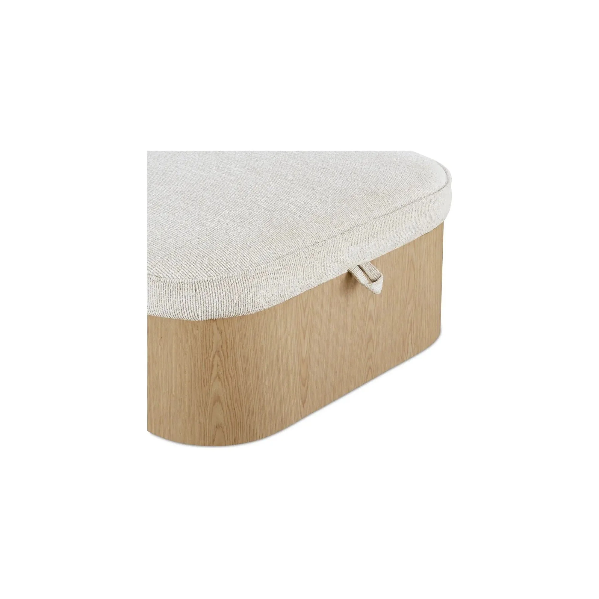 Moe’s Home Collection Sonny Flecked Oatmeal Storage Ottoman - Image 9